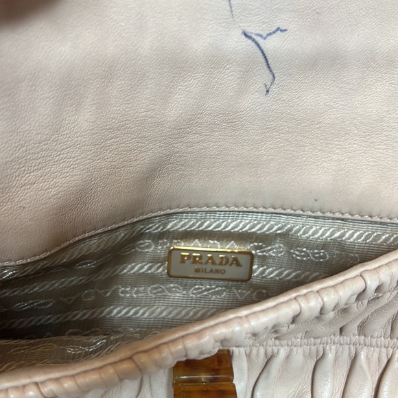 Prada Turn Lock Wristlet Clutch Gaufre Nappa Small - Picture 7 of 10